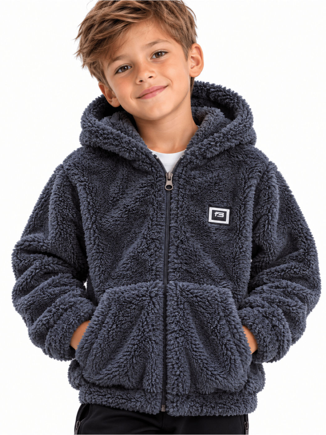 Детски суичър "Пухче" – сив Детски суичър "Пухче" – сив